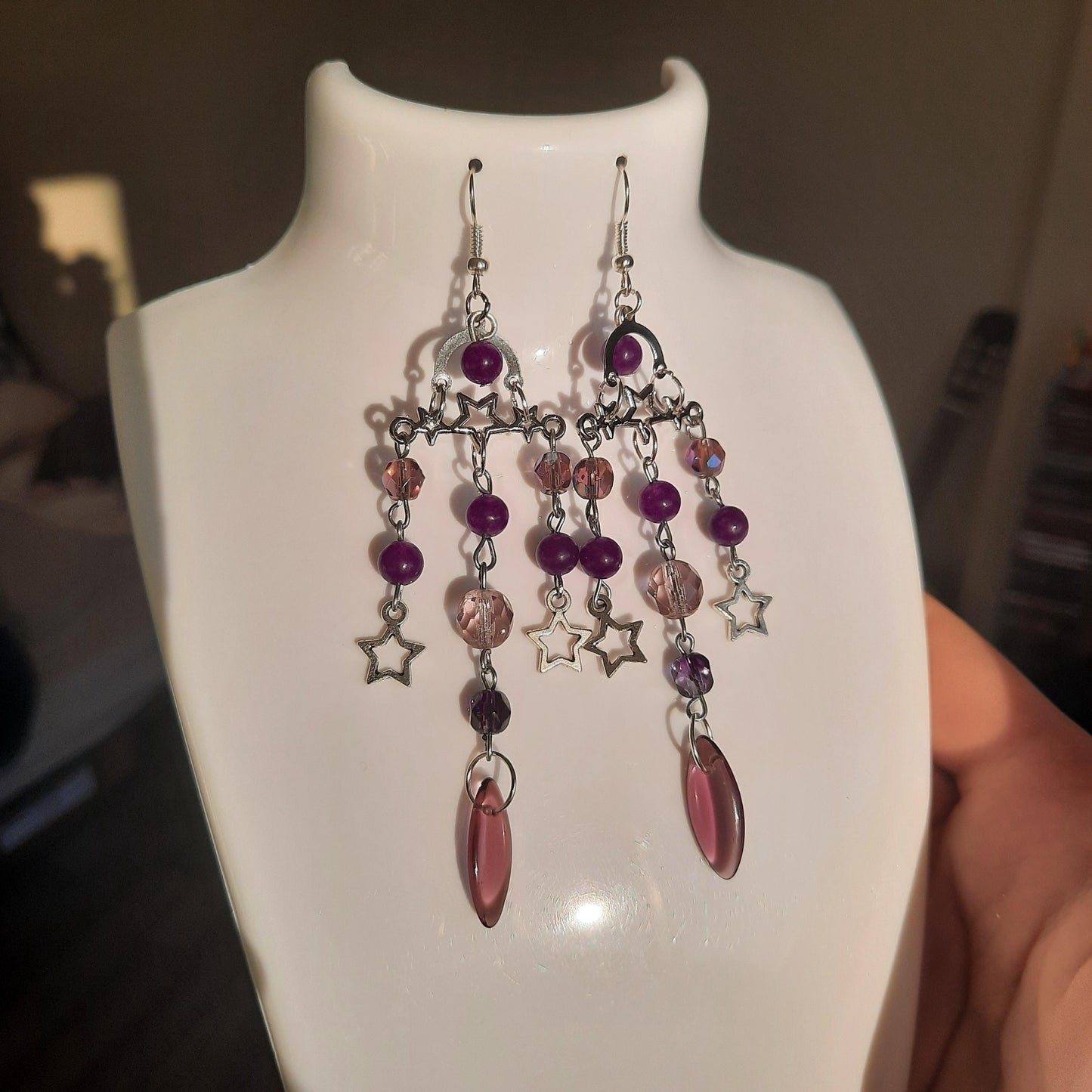 Boucles d'oreille "Pluie d'étoiles"