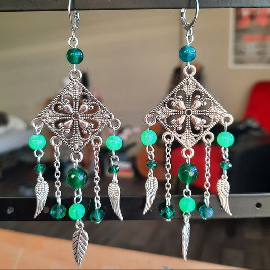 Boucles d'oreille "Green Velvet"