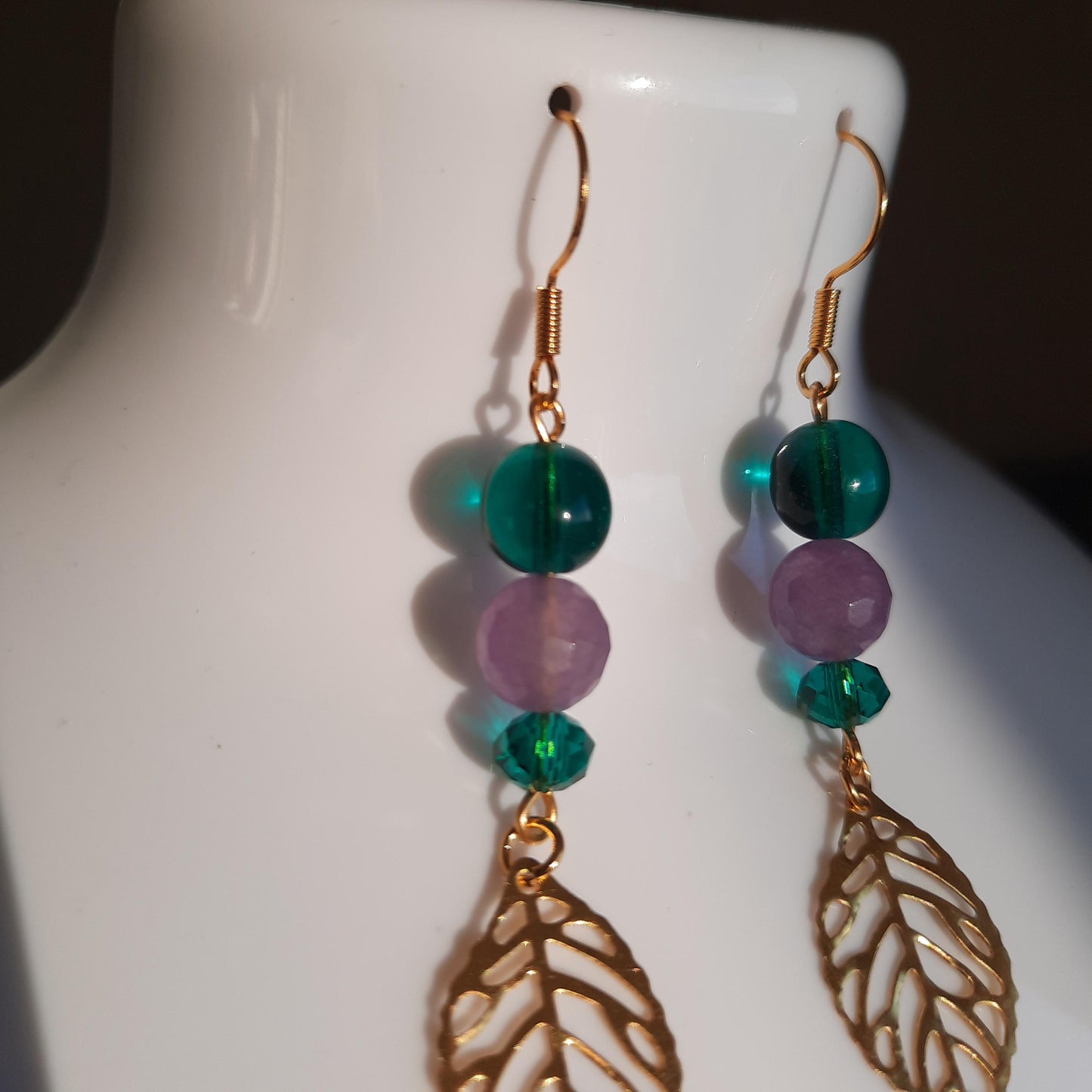 Boucles d'oreille "Feuille Dorée"