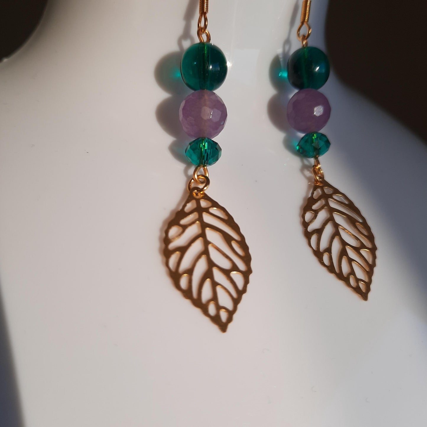 Boucles d'oreille "Feuille Dorée"