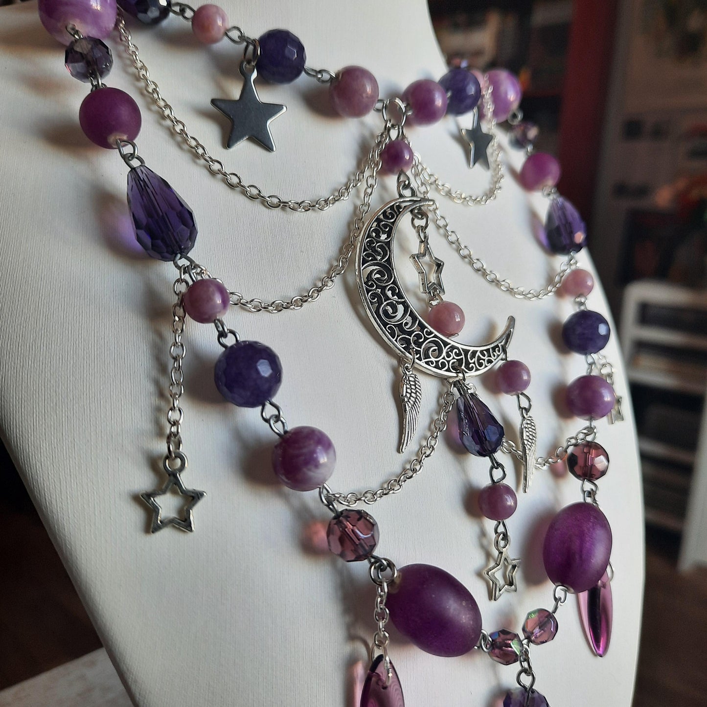 Collier "Lune Violette"