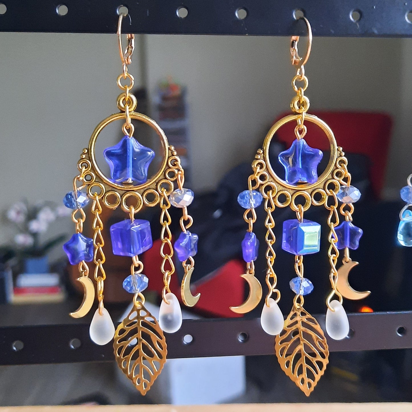 Boucles d'oreille "Etoile Bleue"
