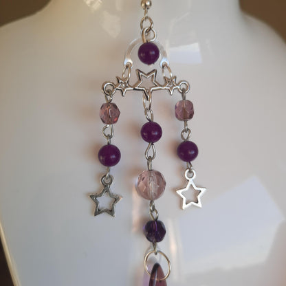 Boucles d'oreille "Pluie d'étoiles"