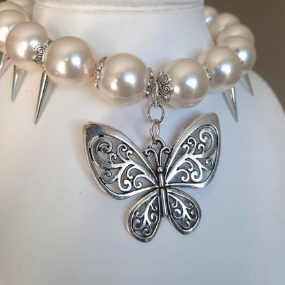 Collier "Punk Butterlfy"