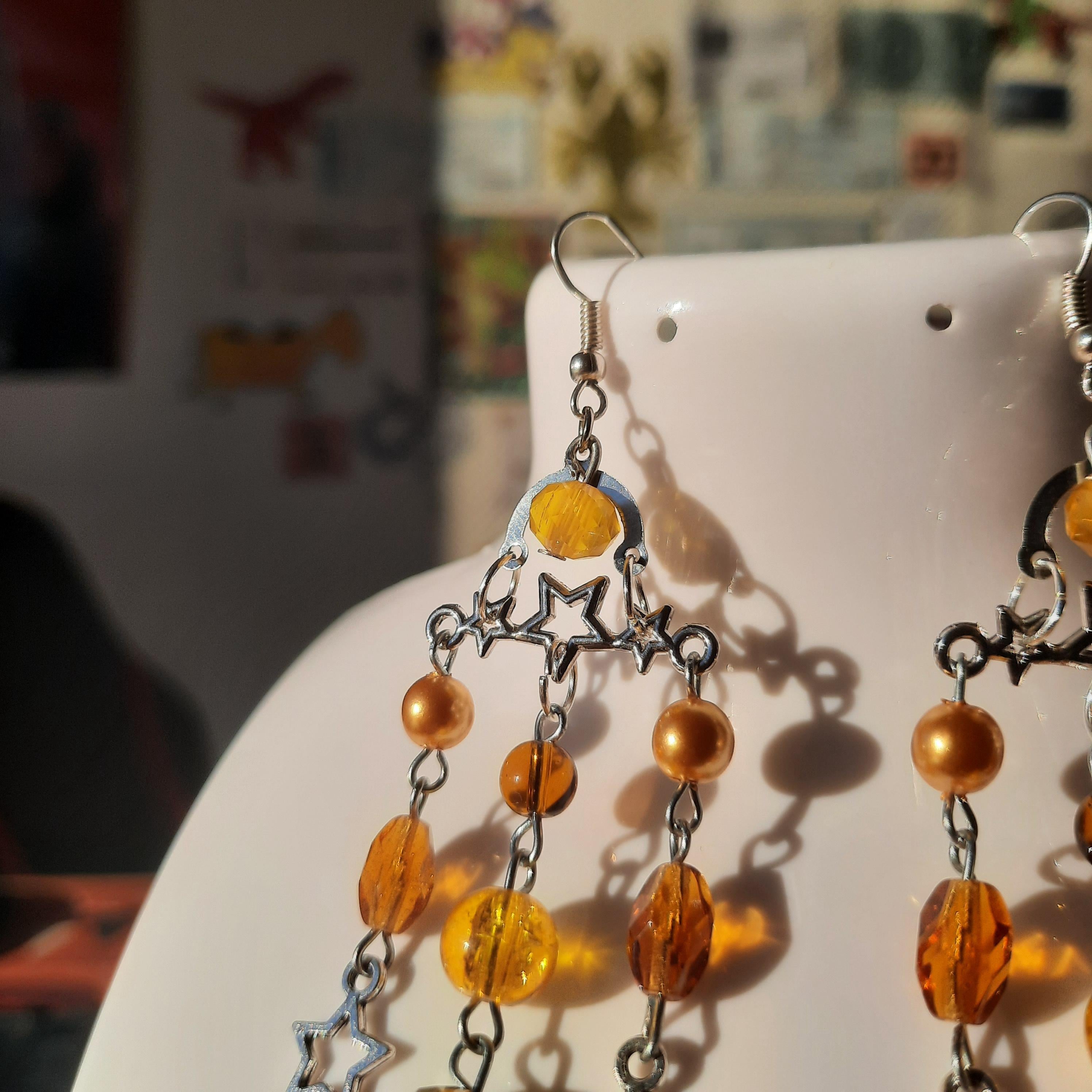 Boucles d'oreille "Pluie d'étoiles"