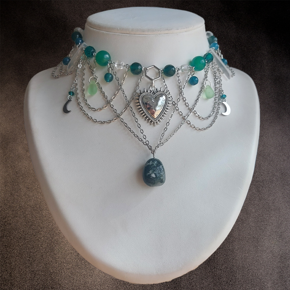 Collier "Moss Heart"