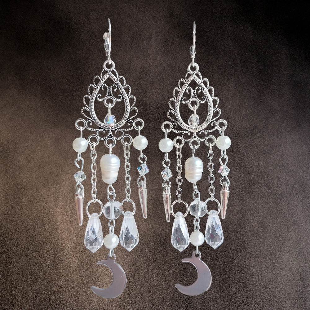 Boucles d'oreilles "Clair de Lune"