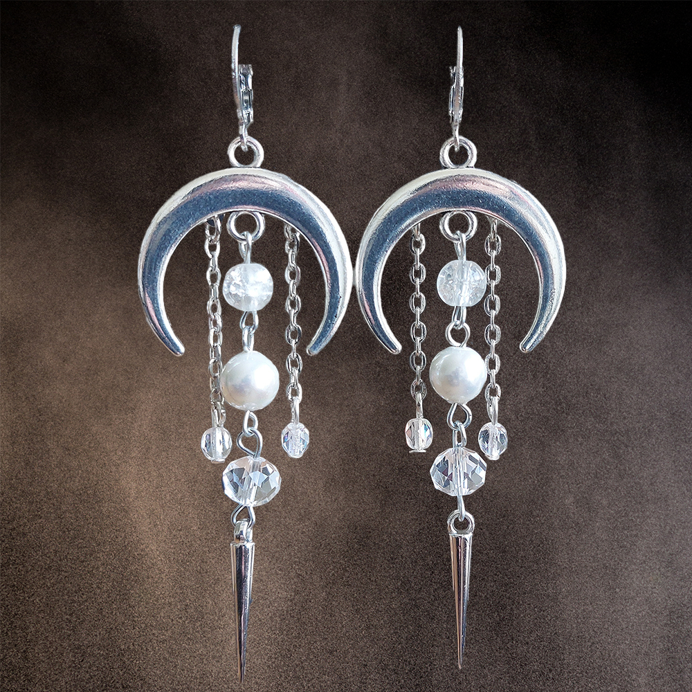Boucles d'oreilles "White Moon"
