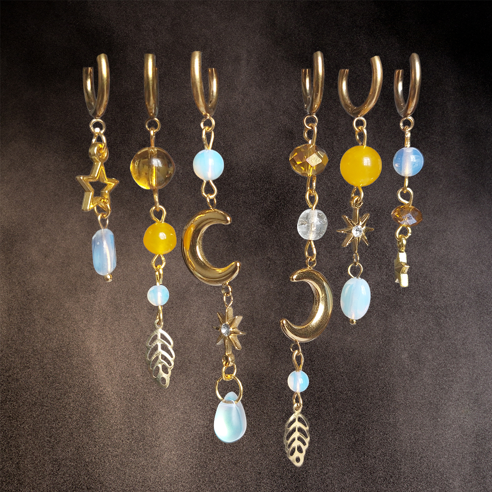 Boucles d'oreilles "Lune Dorée"