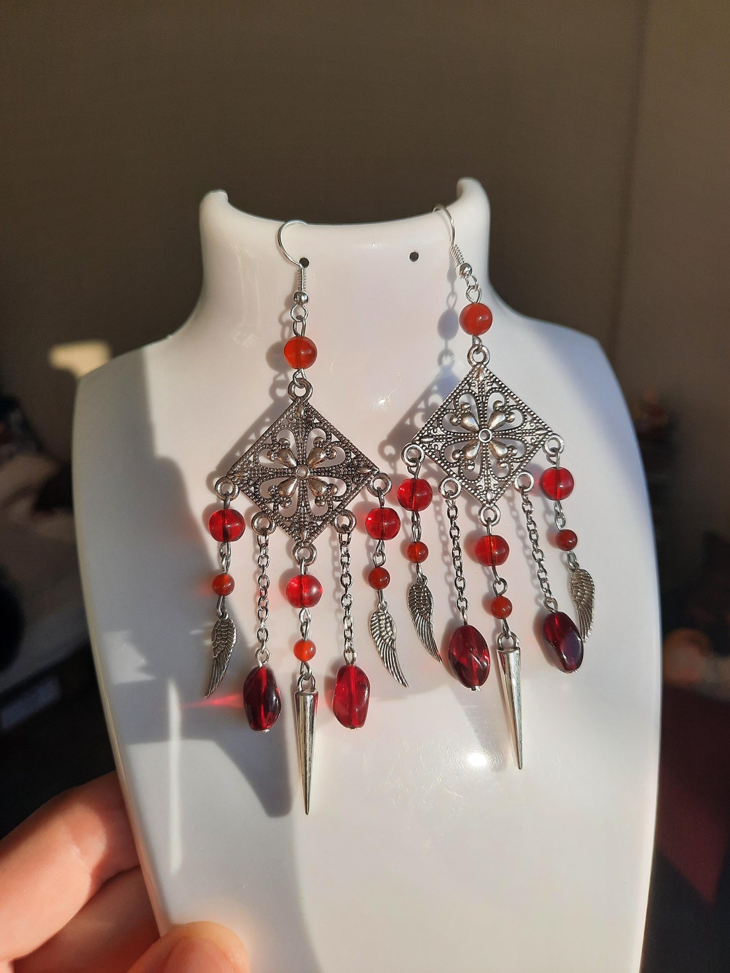 Boucles d'oreille "Red Velvet"