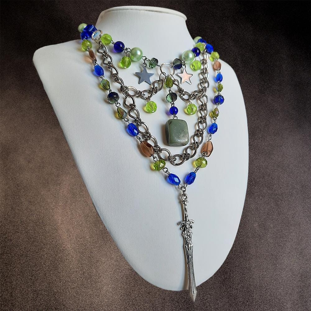 Collier "Epée de Jade"