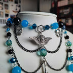 Collier "épée bleue"