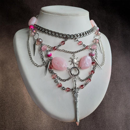 Collier "Pink Sword"