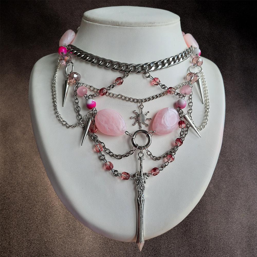 Collier "Pink Sword"