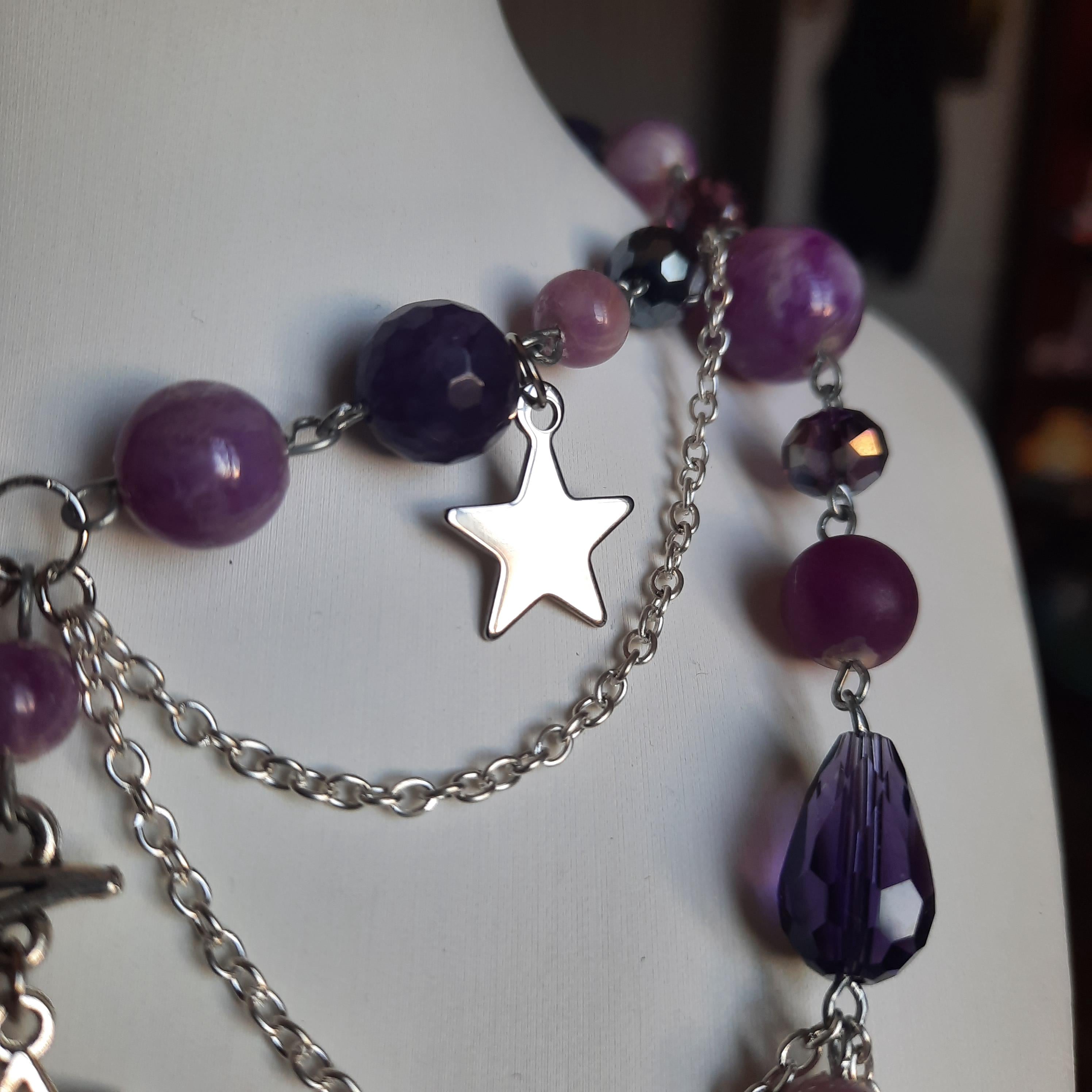 Collier "Lune Violette"