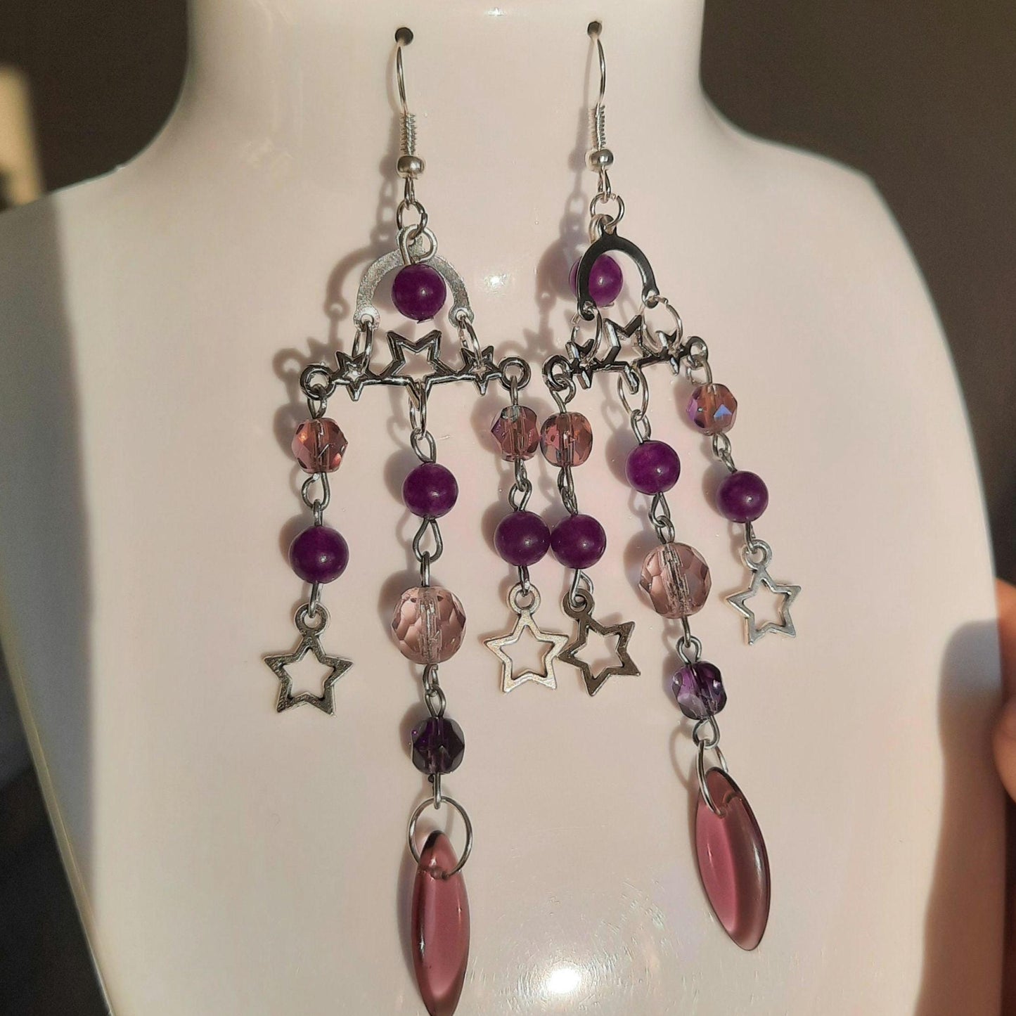 Boucles d'oreille "Pluie d'étoiles"