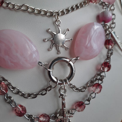 Collier "Pink Sword"
