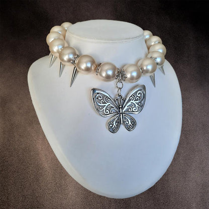 Collier "Punk Butterlfy"