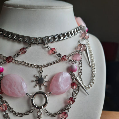 Collier "Pink Sword"