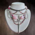 Collier "Pink Sword"
