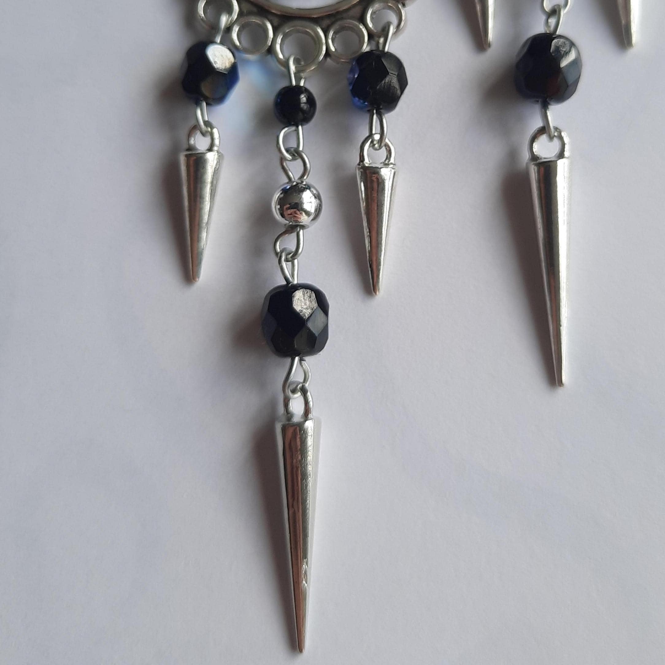 Boucles d'oreilles "Piques Noirs"