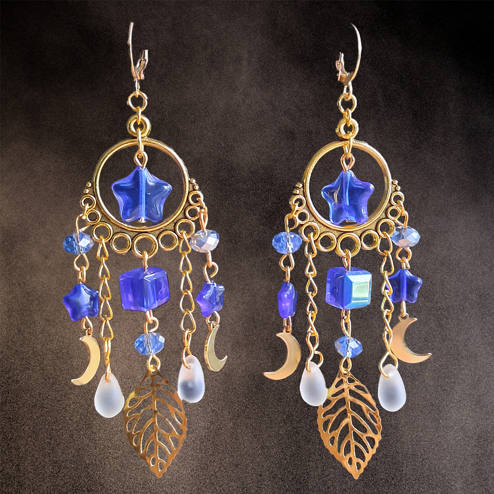 Boucles d'oreille "Etoile Bleue"