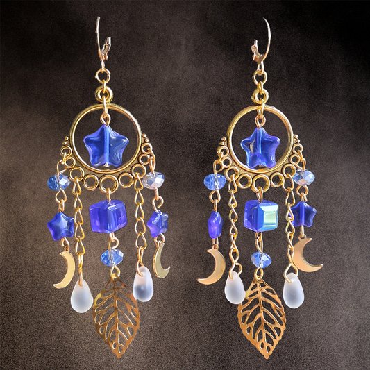 Boucles d'oreille "Etoile Bleue"