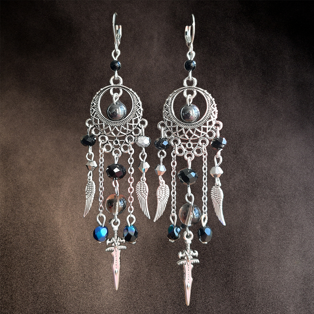 Boucles d'oreille "Rêve Noir"