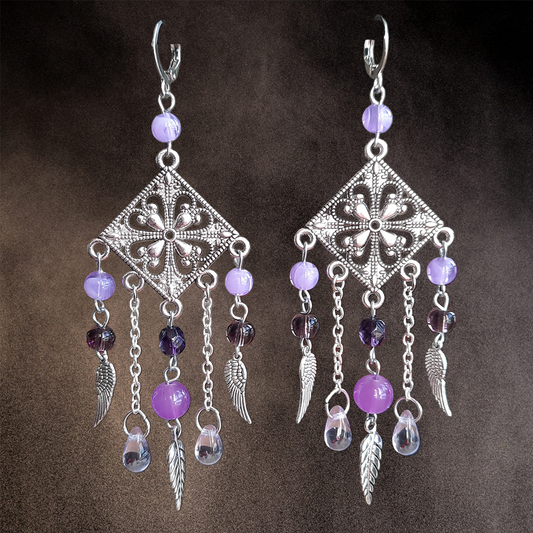 Boucles d'oreille "Purple Velvet"