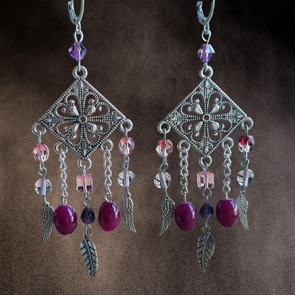 Boucles d'oreille "Pink Velvet"