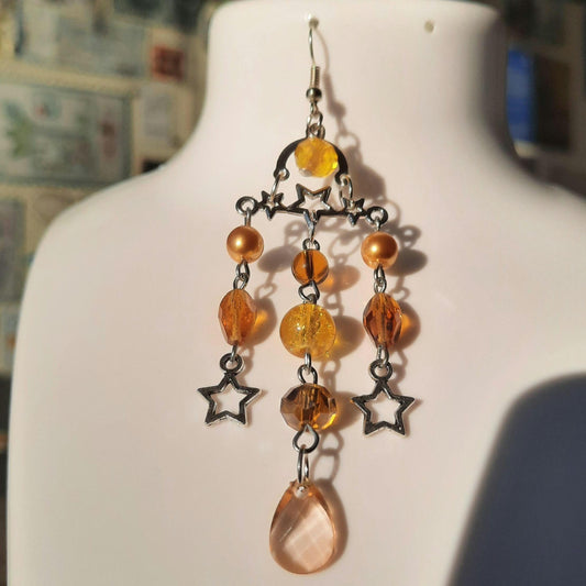 Boucles d'oreille "Pluie d'étoiles"