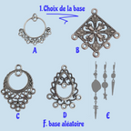 Boucles d'oreilles mystères argentées