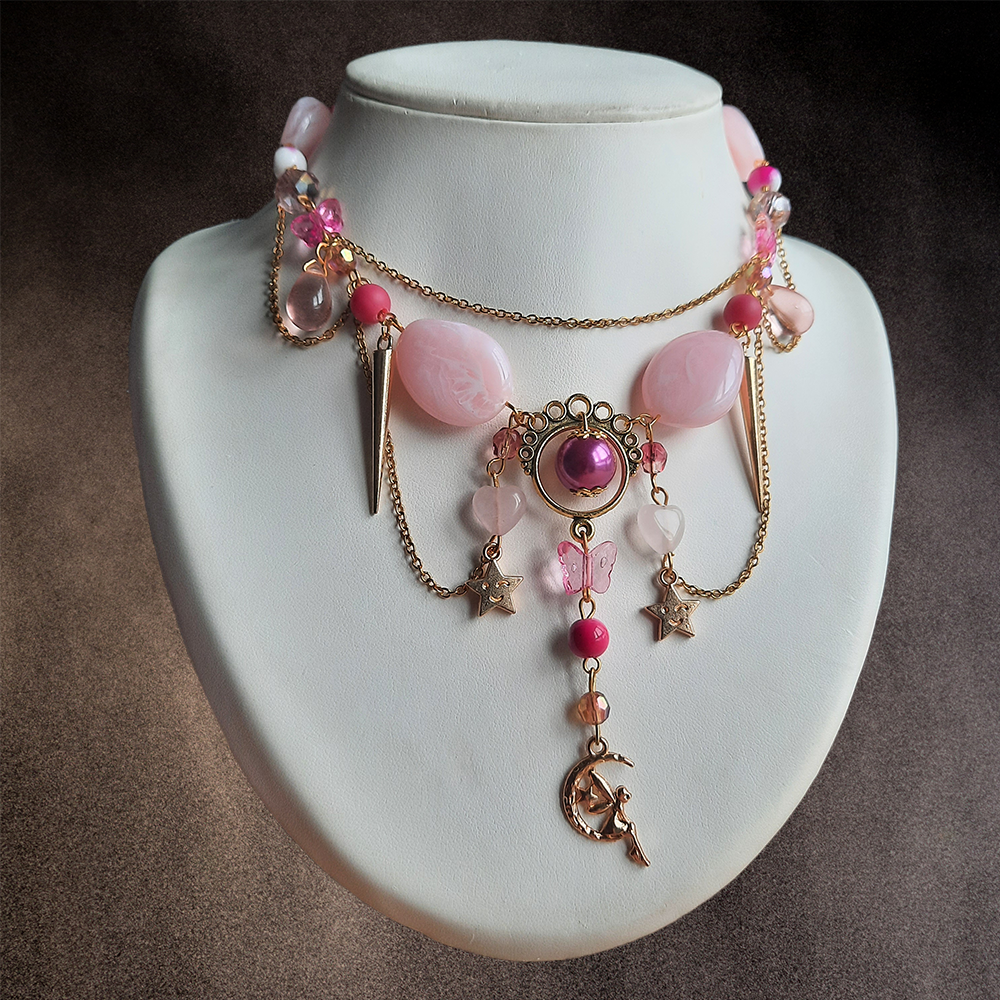 Collier "Fée Rose"