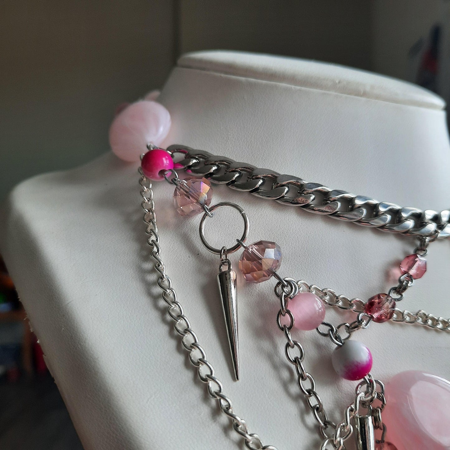 Collier "Pink Sword"