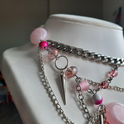 Collier "Pink Sword"