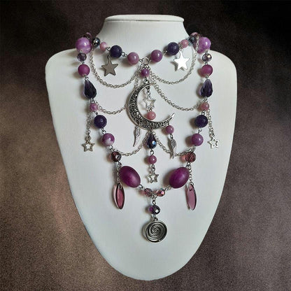 Collier "Lune Violette"