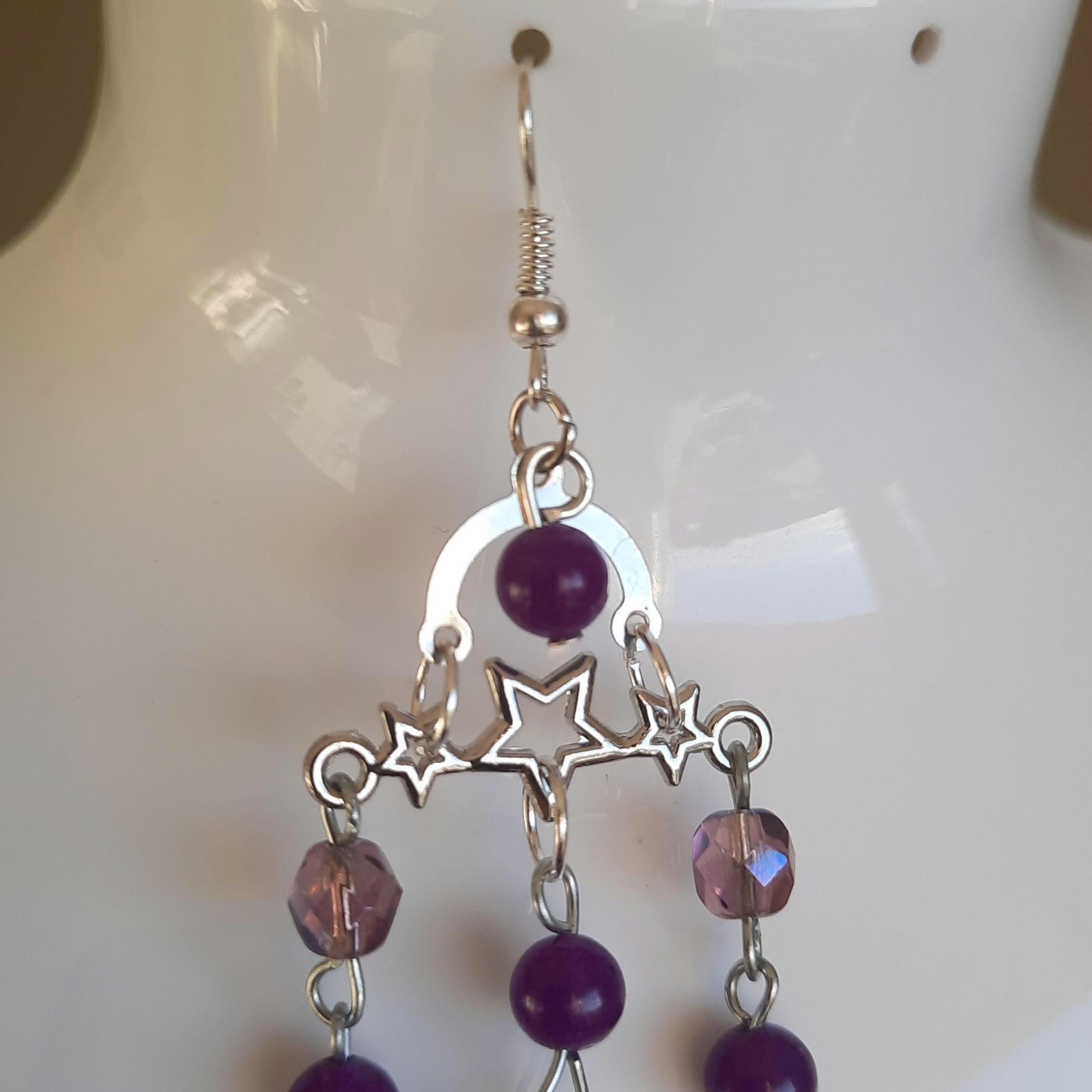 Boucles d'oreille "Pluie d'étoiles"