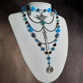 Collier "épée bleue"