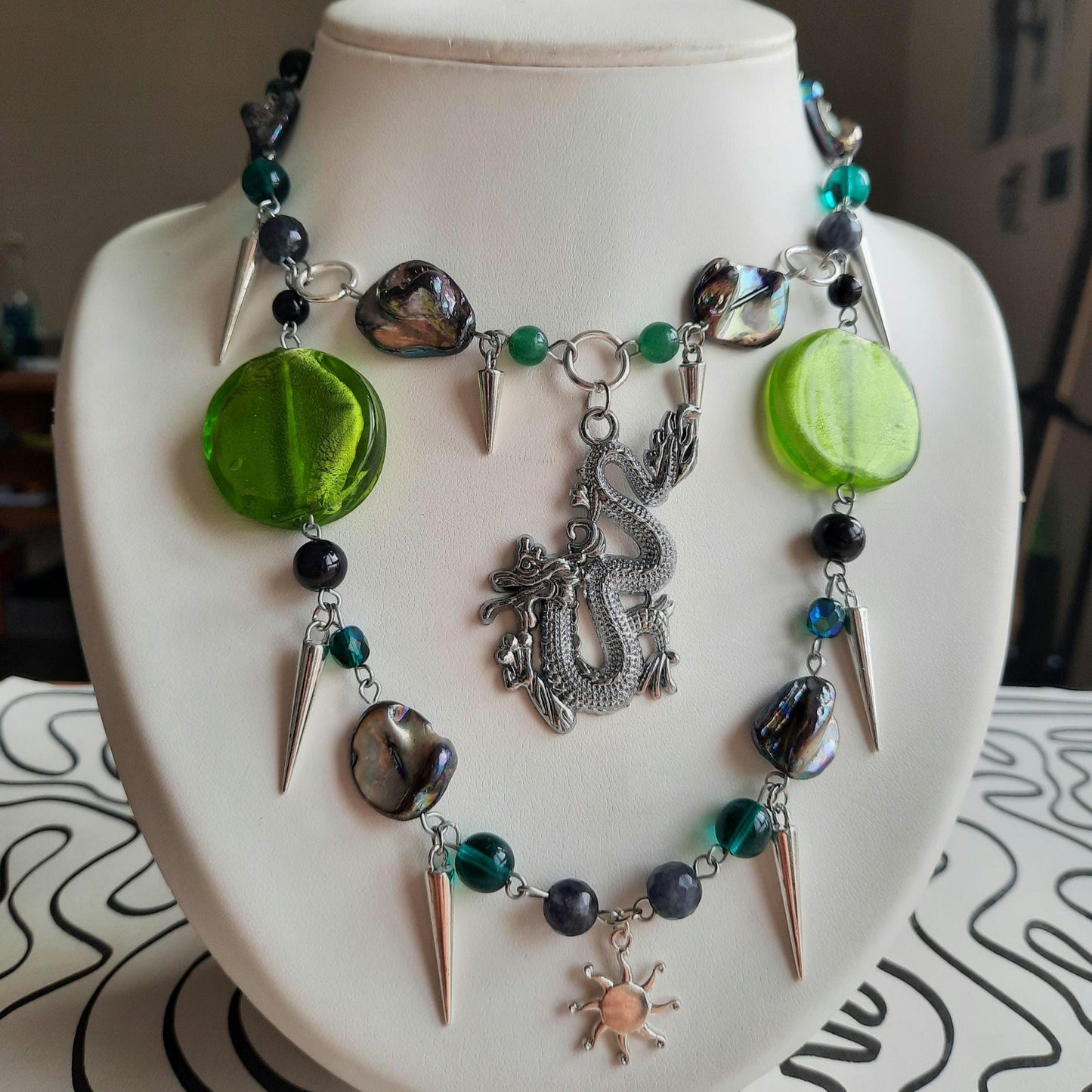 Collier "Dragon Vert"