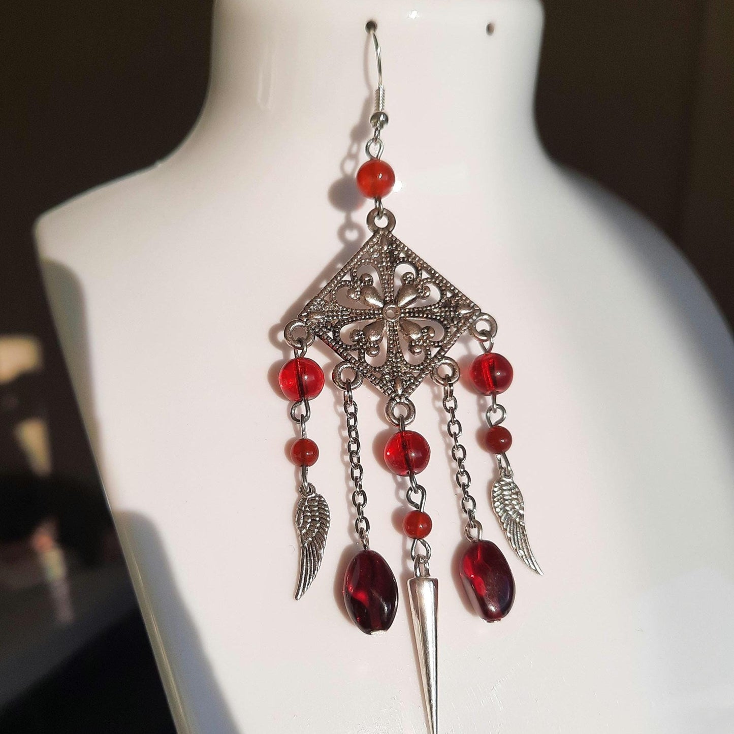 Boucles d'oreille "Red Velvet"