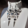 Boucles d'oreilles "Piques Noirs"