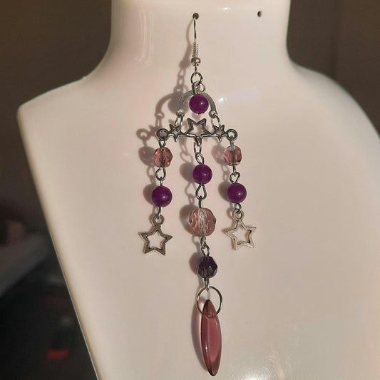 Boucles d'oreille "Pluie d'étoiles"