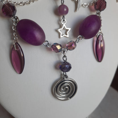 Collier "Lune Violette"