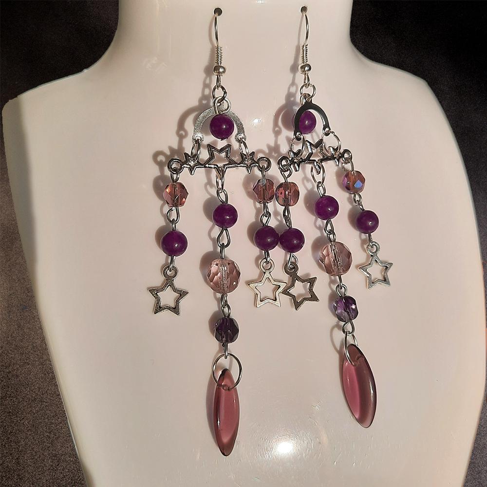 Boucles d'oreille "Pluie d'étoiles"