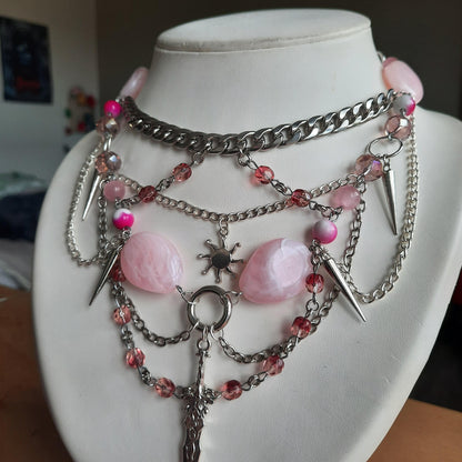 Collier "Pink Sword"