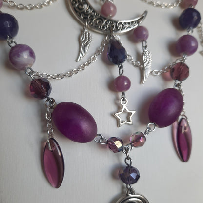 Collier "Lune Violette"