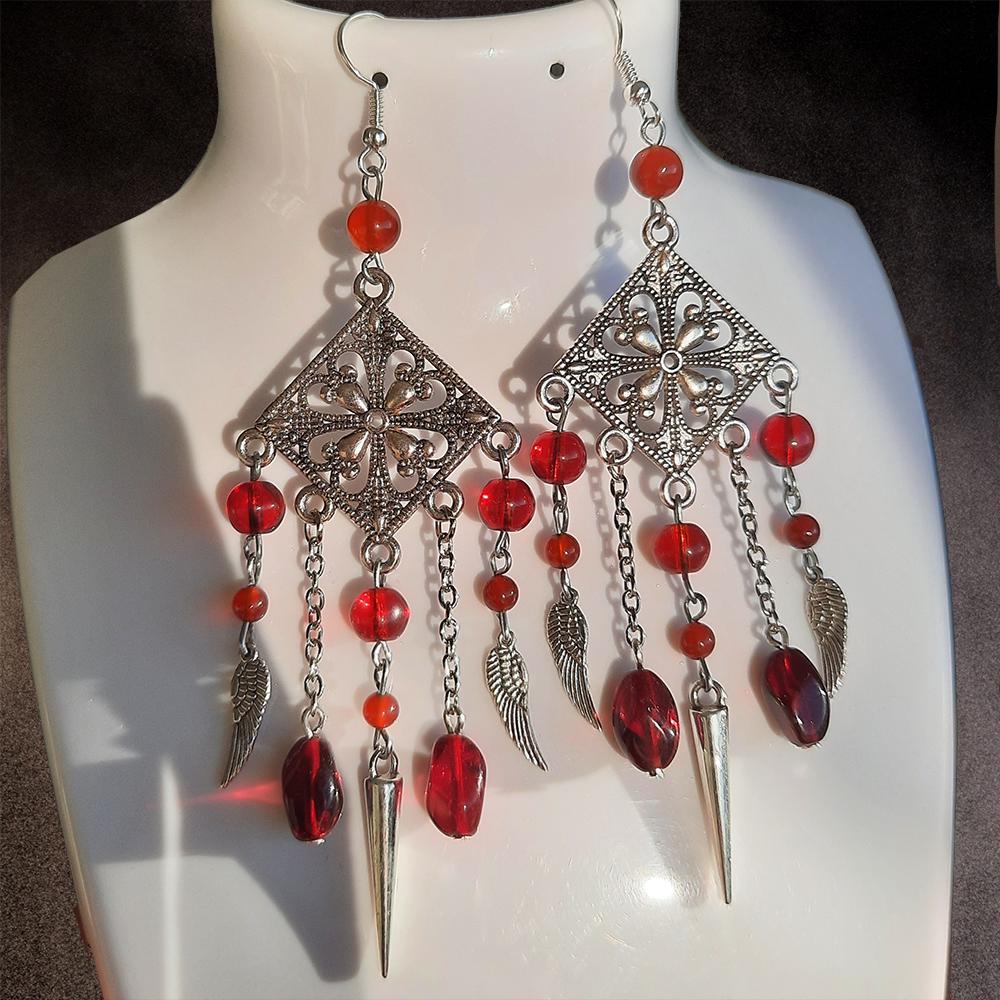 Boucles d'oreille "Red Velvet"