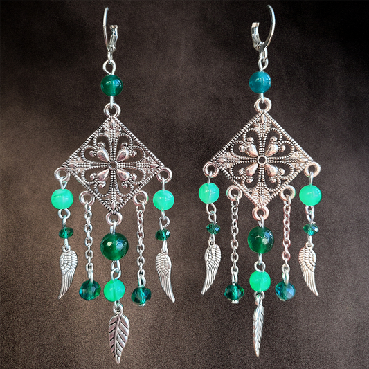 Boucles d'oreille "Green Velvet"