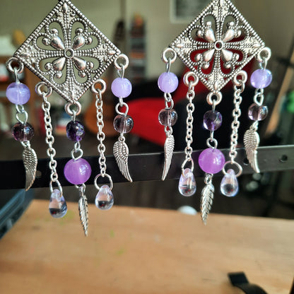 Boucles d'oreille "Purple Velvet"
