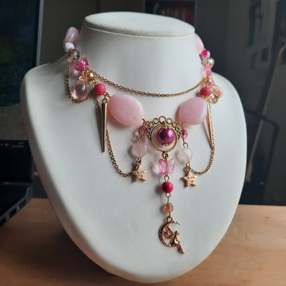 Collier "Fée Rose"